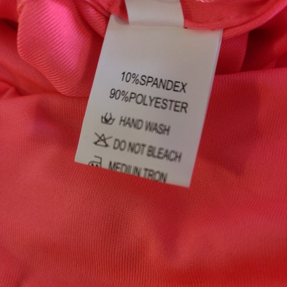 Barbie Neon Pink 2 Piece Top and Mini Skirt Ruched Party Costume Cosplay Large - Picture 11 of 11